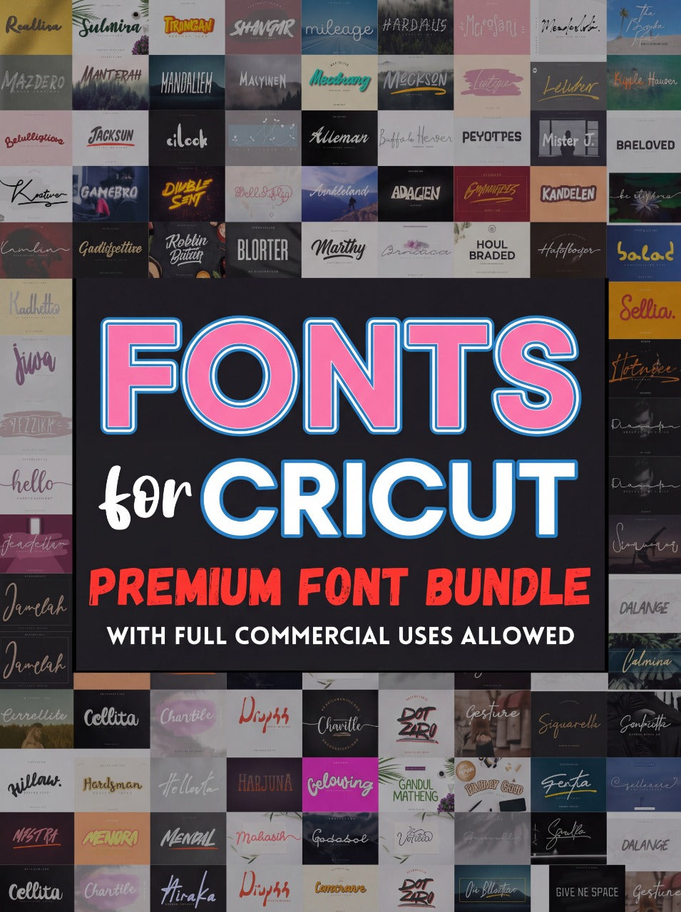 3400+ Cricut Premium font bundle