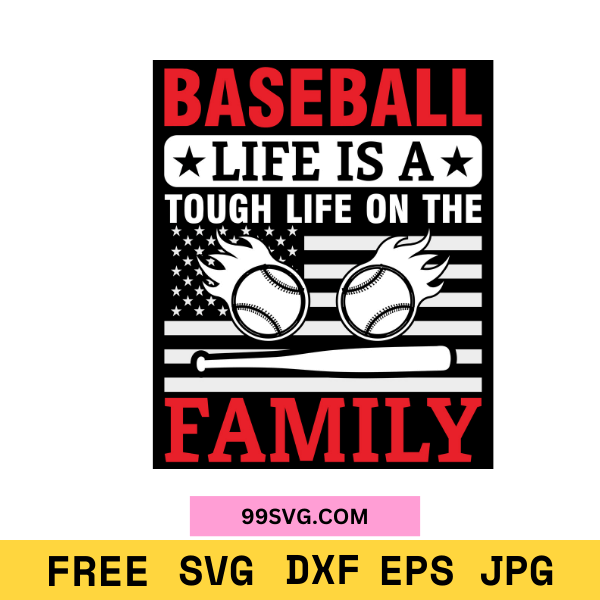 Baseball Typography SVG T-Shirt Design, Sports SVG for Cricut - 99SVG
