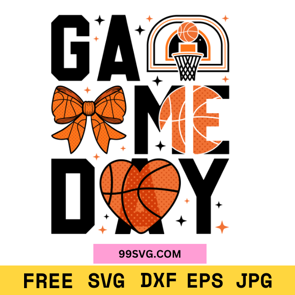 Basketball Coquette SVG Game Day SVG PNG for Cricut & Silhouette - 99SVG