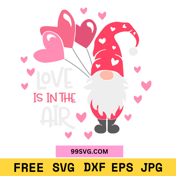 Love is in the Air Free SVG for Cricut Valentine's Day Crafts