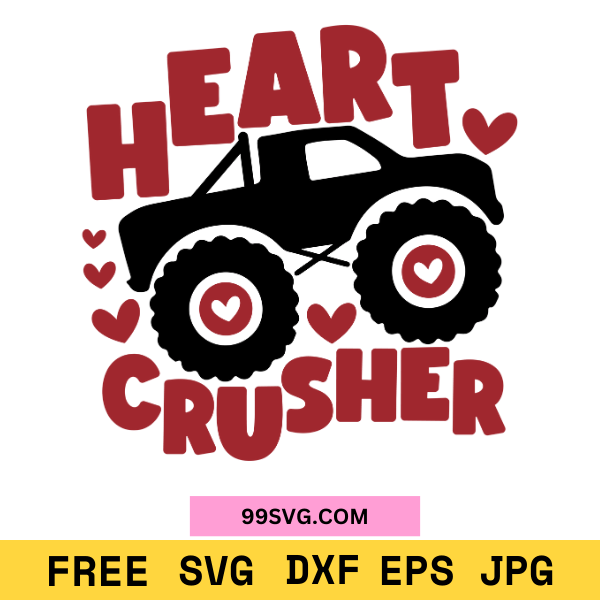 Heart Crusher SVG Valentine's Day SVG, Free SVG for Cricut
