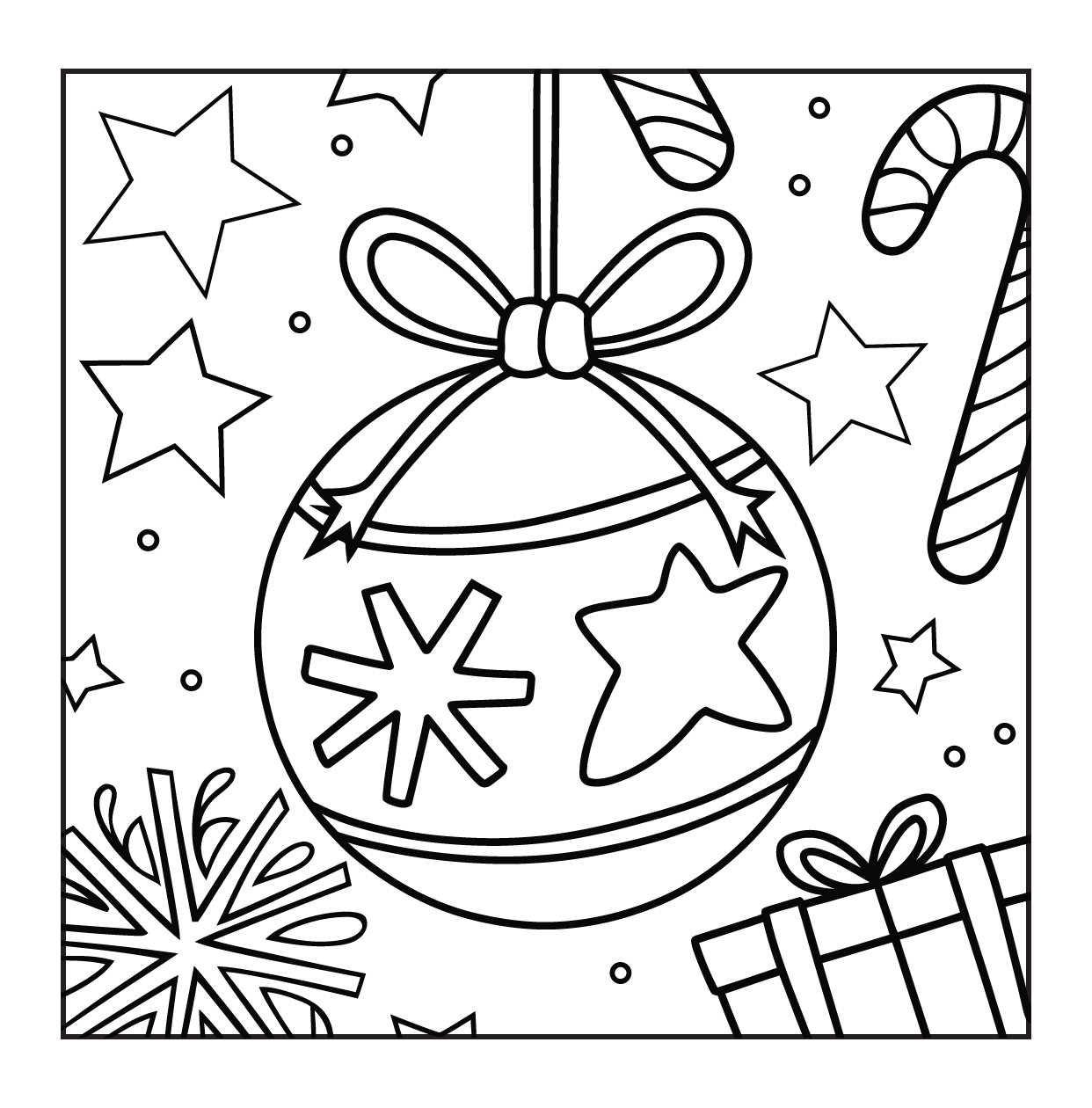 Christmas Ornament Coloring Pages | Printable PDF & SVG - 99SVG