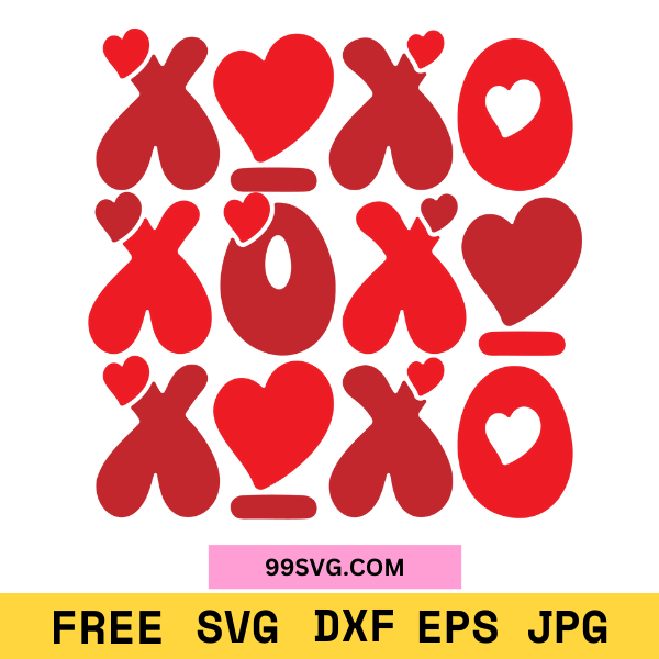 XOXO PNG SVG, Valentine Shirt SVG Free SVG for Cricut