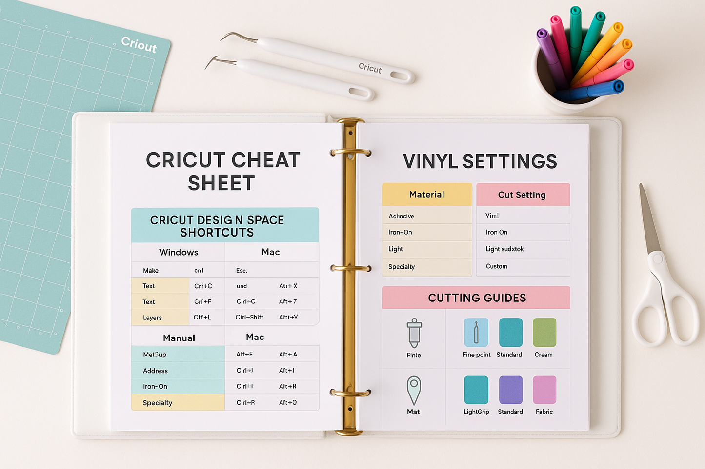 Ultimate Cricut App Toolkit + Cheat Sheet Binde