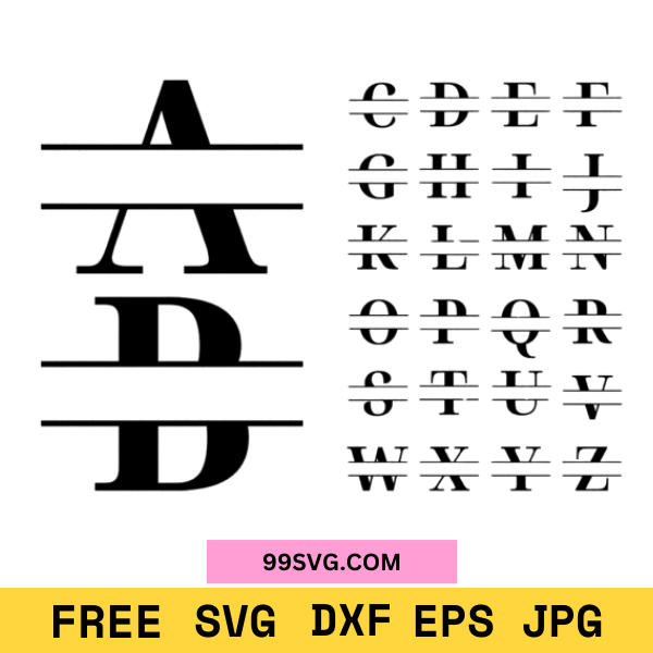 Free Font A-Z SVG PNG Cricut Cut Files