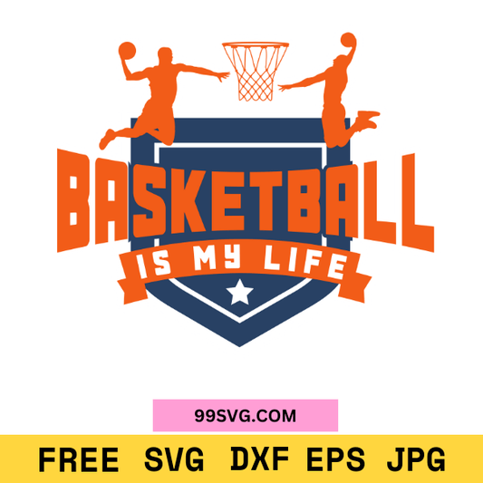 Basketball SVG Vector Typography Design Perfect for Cricut & Silhouett - 99SVG