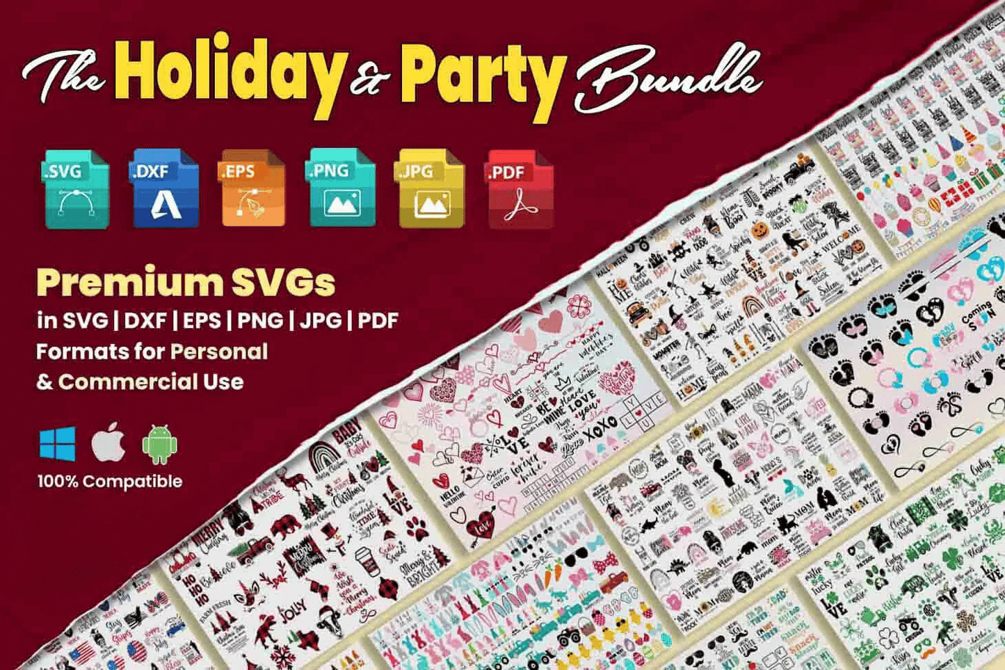 The Ultimate Cricut SVG Collection : 200,000 Unique SVGs + Bonuses