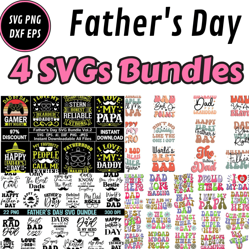 FREE Father’s Day Mega SVG Bundle — 90+ Premium Designs for Cricut & Sublimation - 99SVG