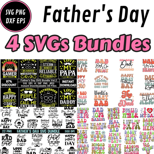 FREE Father’s Day Mega SVG Bundle — 90+ Premium Designs for Cricut & Sublimation