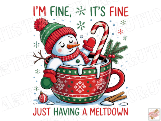 Funny Cute Snowman PNG – Christmas PNG for Cricut & Sublimation