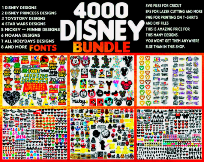 4000 Disney SVG Mega Bundle for Cricut & Silhouette