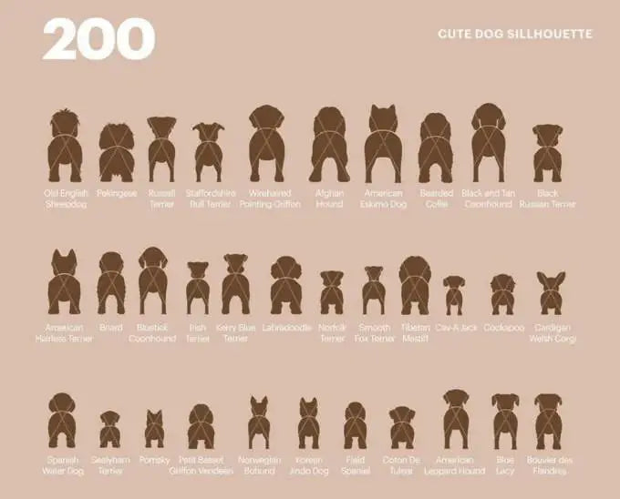 +200 Dog Silhouette Bundle SVG