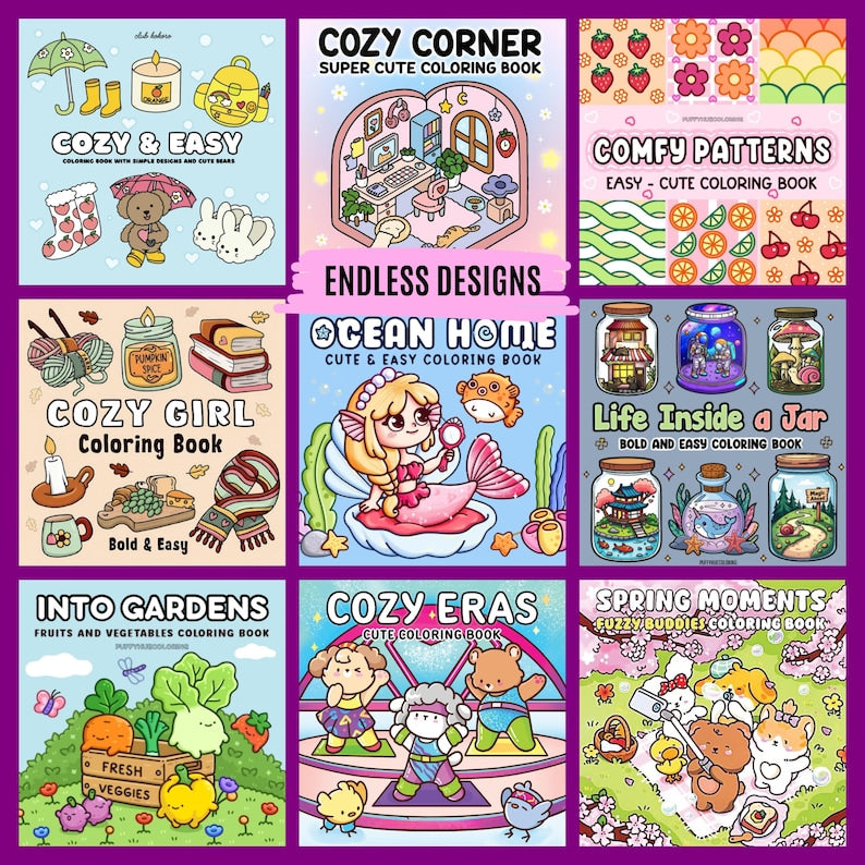 9500+ Mega Coloring Bundle – 100+ Cozy, Cute & Relaxing PDF Books for All Ages! - 99SVG