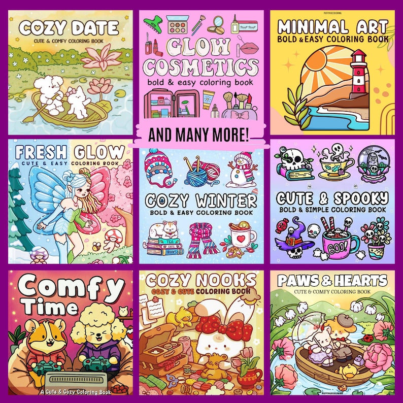 9500+ Mega Coloring Bundle – 100+ Cozy, Cute & Relaxing PDF Books for All Ages! - 99SVG