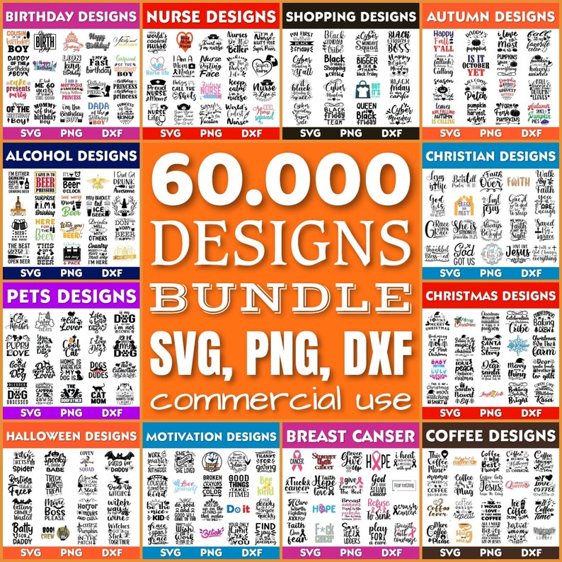 60,000 SVG Mega Bundle - Premium Files for Cricut & Silhouette