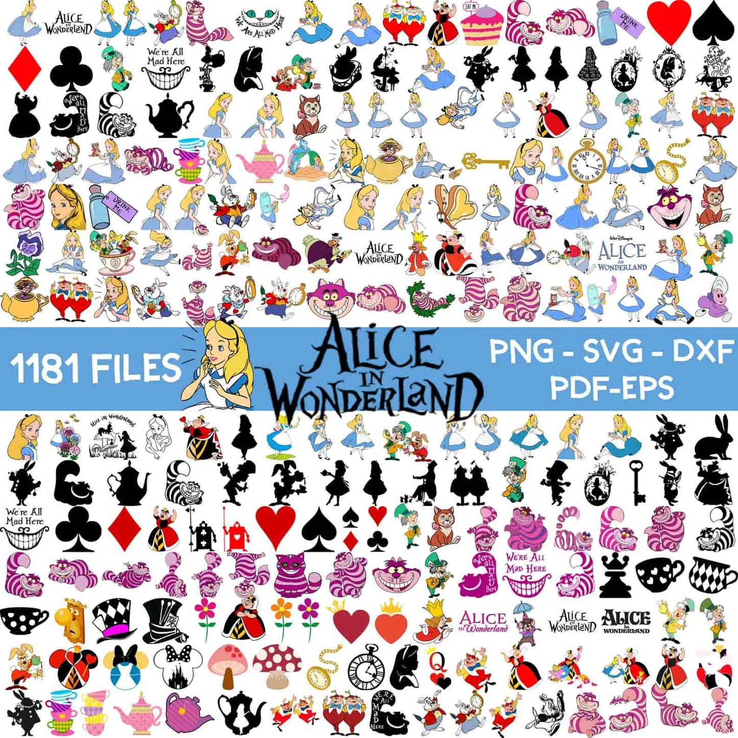 Alice in Wonderland SVG Bundle – 1181 Cricut SVG Files