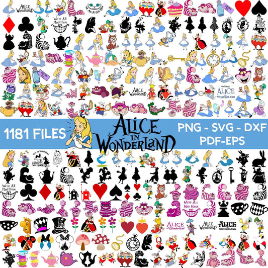 Alice in Wonderland SVG Bundle – 1181 Cricut SVG Files