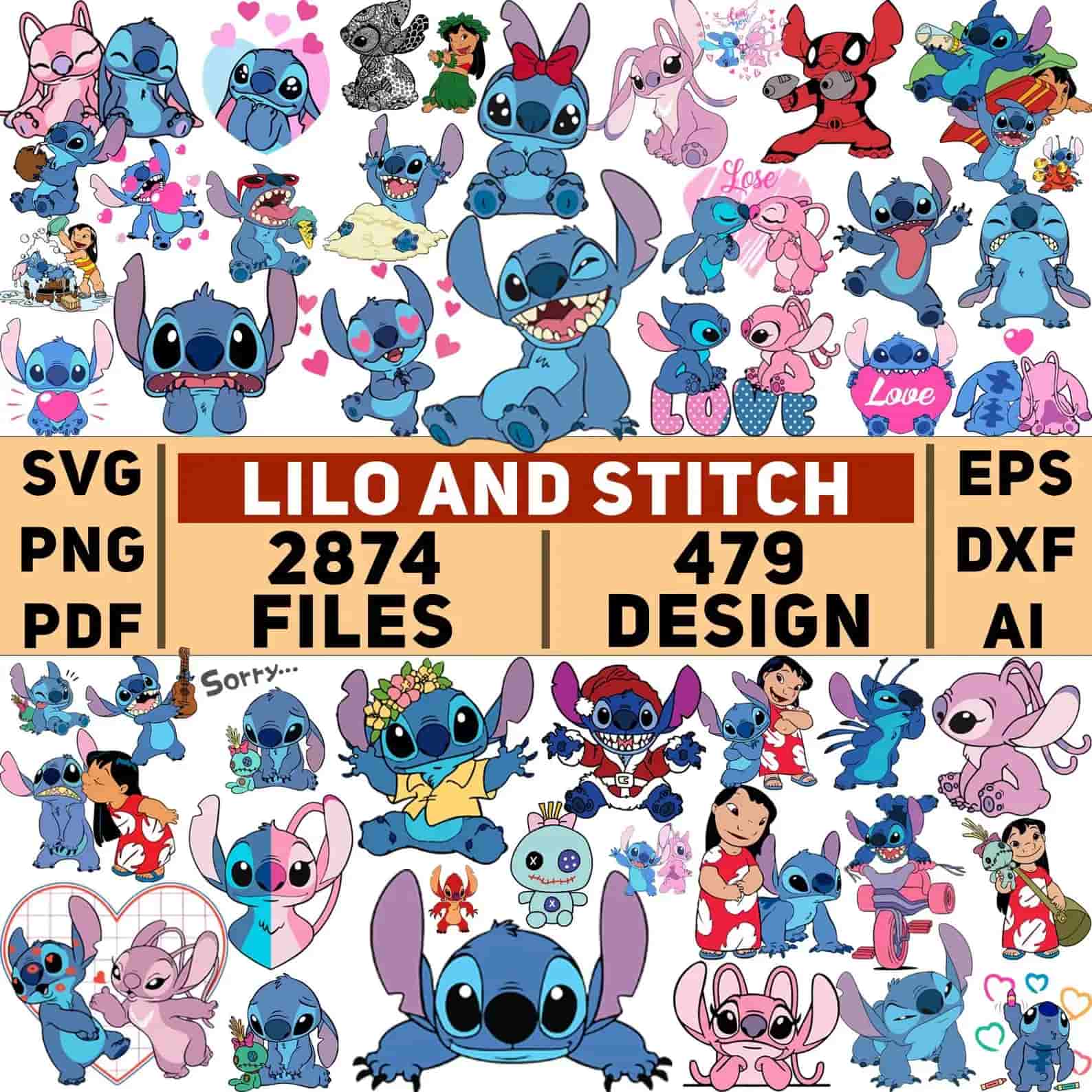 Stitch SVG Mega Bundle – 2800+ Files for Cricut & Silhouette – 99SVG